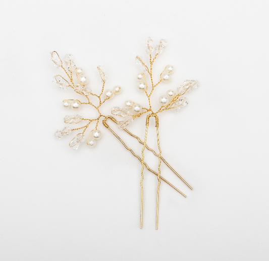 Pearl & Gold Hair Accessory