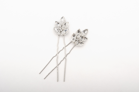 Diamond Leaf Hair Pin