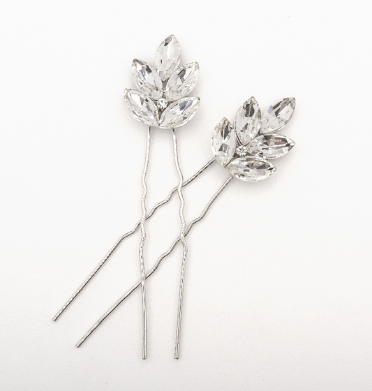 Diamond Leaf Hair Pin